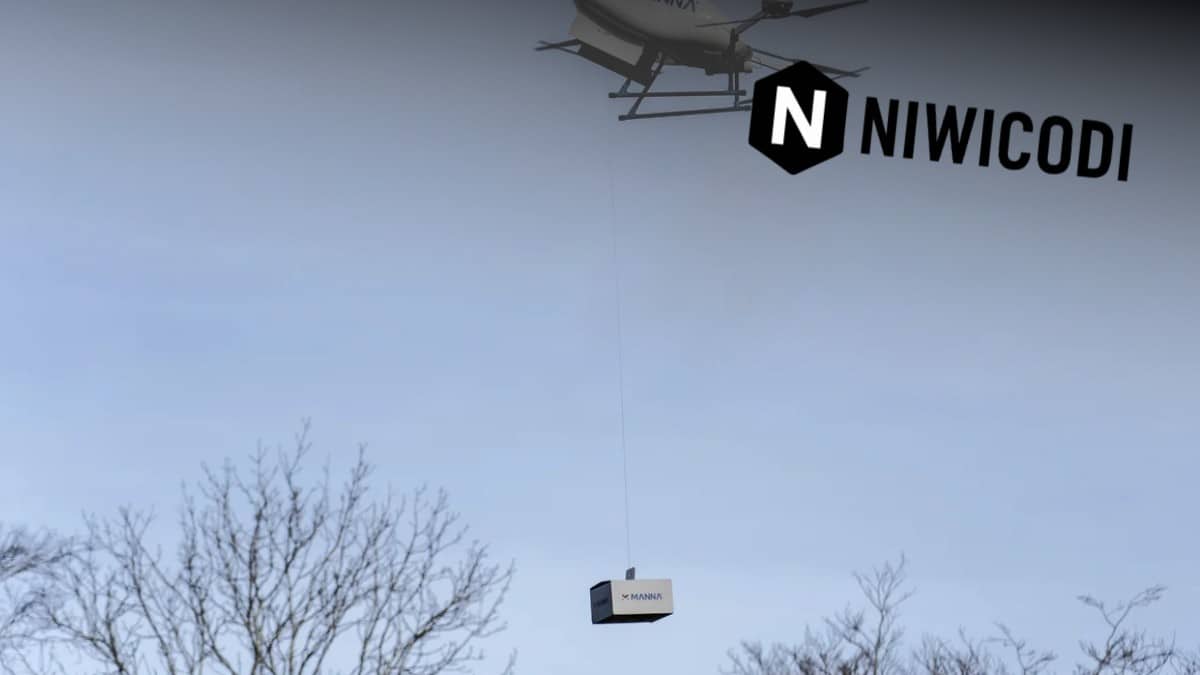 livraison par drone en action Finlande -poster