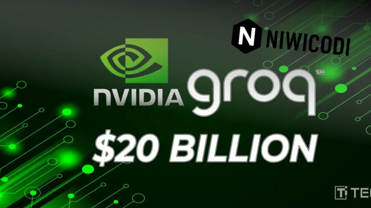 puce IA Nvidia acquisition Groq -poster